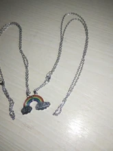 2 unids/set mejor amigo collar encanto señora Corazón Arco Iris grabar mejor amigo para siempre COLLAR COLGANTE amistad mejores amigos regalo de la joyería