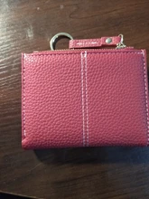 Cartera de piel sintética suave para mujer, cartera amarilla de marca, monedero Mini con broche, tarjetero, billetera corta, Bolso pequeño Delgado, llavero con cremallera