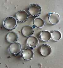 Tocona 13 unids/set Bohemia Color de plata antiguo corona unicornio con flores tallado anillos de nudillo anillos para la joyería de las mujeres 4841