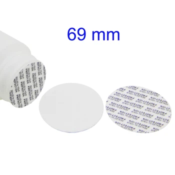 

100 Pcs Pressure Sensitive Seal Liner 69 mm Diameter Inserts Self-adhesive