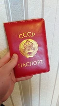 Soporte de pasaporte CCCP Ussr, funda de alta calidad para pasaporte de la Unión rusa, de cuero Pu, tarjetero de viaje