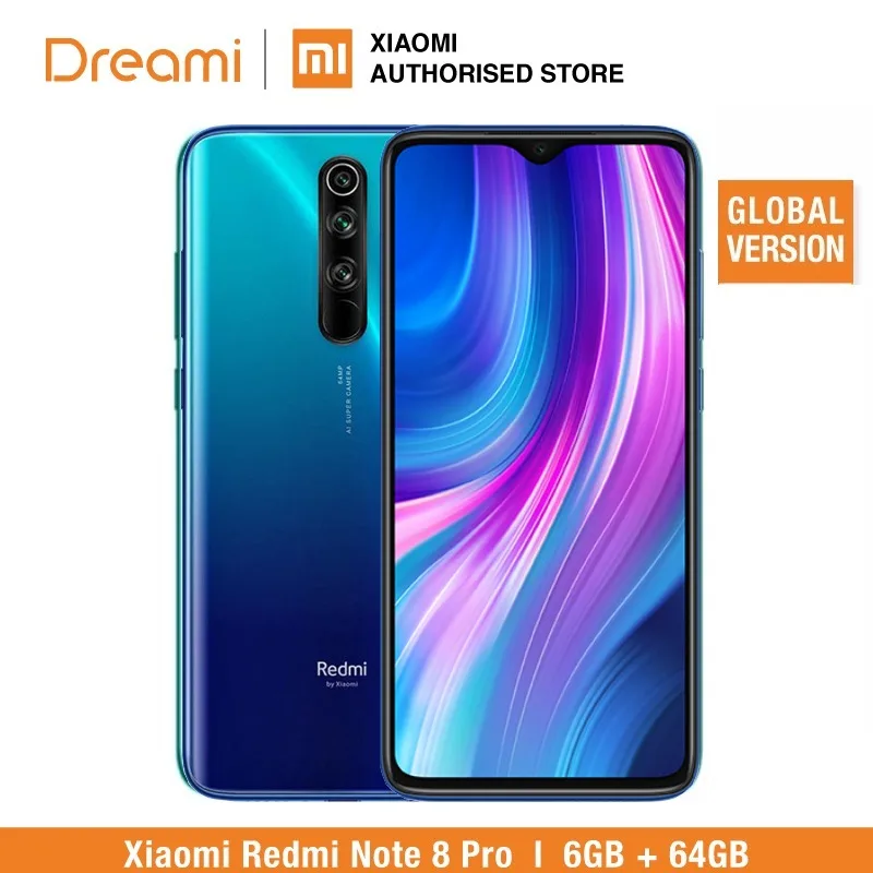  Global Version Xiaomi Redmi Note 8 PRO 64GB ROM 6GB RAM (Official Rom) note8 pro - 4000223634669