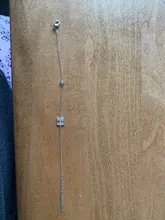 Pulsera de perlas de imitación de estrella de luna de ANENJERY pulsera de plata de ley 925 con gradiente de zirconia de piedra lunar para mujer S-B304