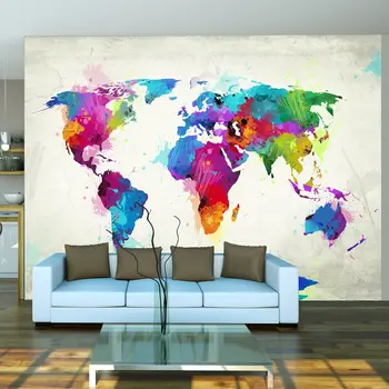 

Wall mural-The map of happiness - 400x309 cm