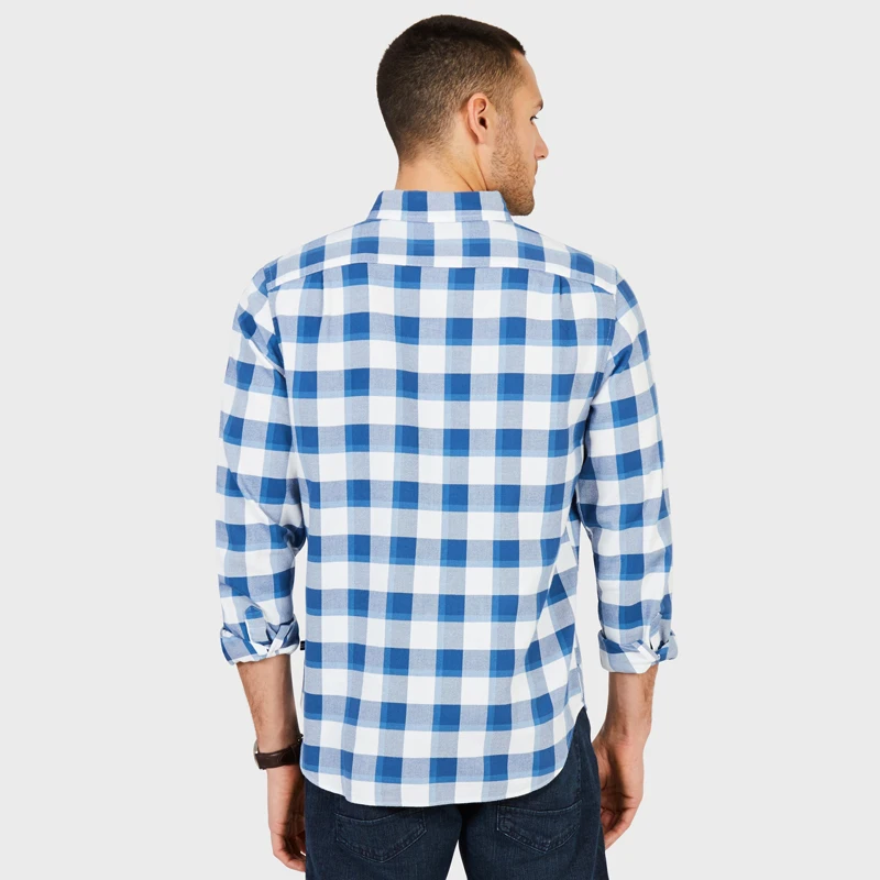 Nautica-рубашка в крупную клетку синего и белого цвета для men-W833041_SW