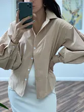 Señoras manga linterna blusa elegante camisa de las mujeres blanco negro Casual botón Vintage cuello Oficina camisa Mujer