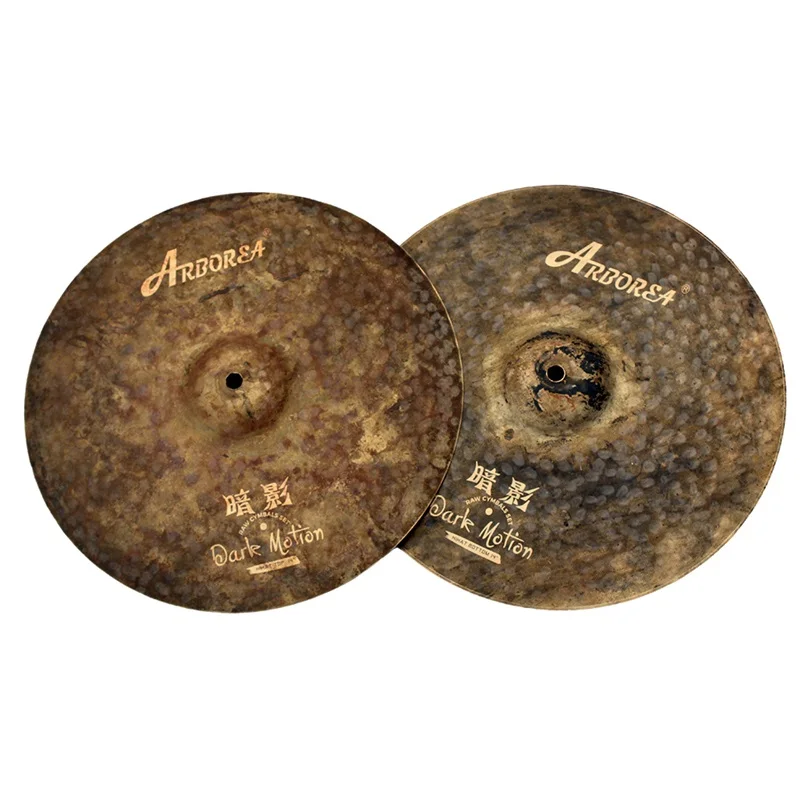 Arborea Dark Motion Cymbal Set: 14" Hi-hat+16" Crash+18"Crash+20"Ride+Cymbal Bag Handmade