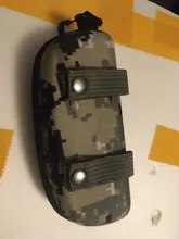 Caja militar de camuflaje para gafas de sol para hombre, estuche de EVA con Clip para cinturón, 1 unidad