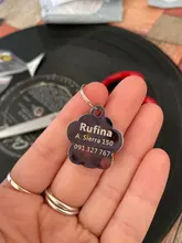 Pendant Pet-Accessories Engraved Dog-Cat-Tags Name-Collar Dog Puppy Paw Personalized