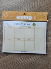 JIANWU-Bloc de notas Kawaii para hacer lista, Plan semanal, suministros de papelería de planificación diaria, escuela y oficina, 100 hojas/50 hojas