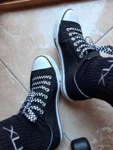Shoe Lace Ribbons Sneaker Checkered Weiou Sublimated White Black Lacing Flat And Polyester