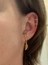 7 Uds. De pendientes de Clip para la oreja, sin perforación, con hojas de estrella dorada, para mujeres, accesorios de joyería para el cartílago falso Simple