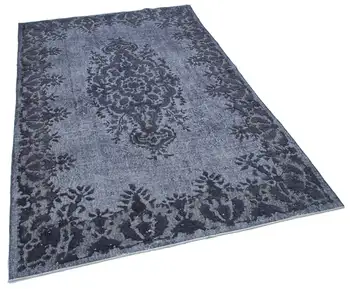 

157x259 Cm Grey Handmade Over Dyed Rug-5x8 Ft