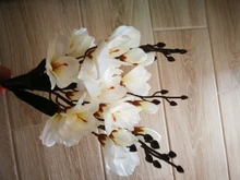 Bouquet Artificial Silk Flowers Magnolia Home-Decoration Christmas-Party Wedding 5-Fork