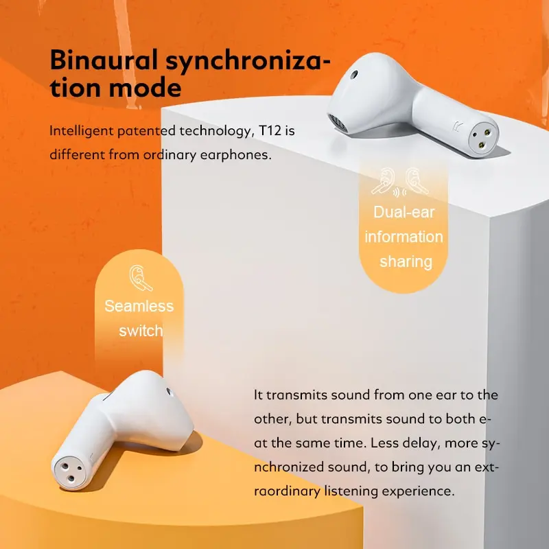 QCY T12S T12 Hybrid ANC Headphone Bluetooth 5.0 Earphone Wireless Charging TWS Earbuds Active Noise Cancellation Customizing APP