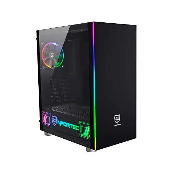 Micro ATX/Mini ITX/ATX чехол Nfortec Caronte Pro RGB Black