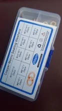 Juego de juntas de Arandela de cobre y tornillos, surtido de juntas planas con caja/M8/M10/M12/M14 para tapones de sumidero, 200 Uds.