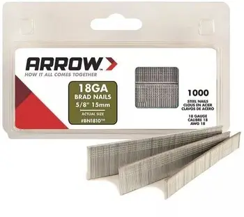 

Straight Nail For Electric Nailer and Stapler Furniture Stap pneumatic nailer stapler,crown nail, U nails Arrow BN1810 15mm 1000