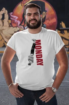 

Angemiel Wear Reverse Monday White Men 'S Cotton Big Size T-Shirt