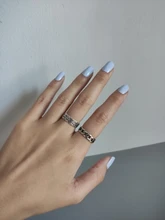 JIANERY-anillos de cadena hueca para mujer, de Color plateado moderno, joyería de novia casamiento compromiso, anillos antiguos de gran apertura