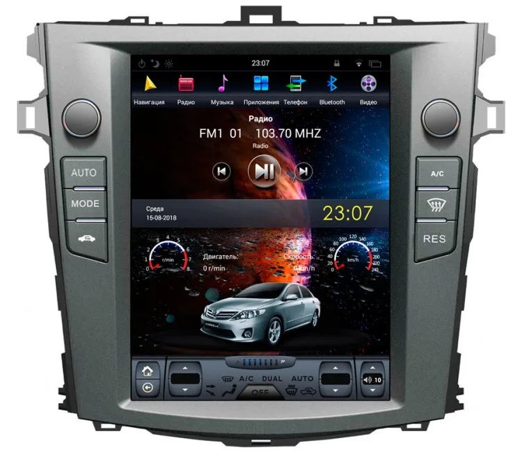 Штатное головное устройство для Тойота Corolla E150 на OS Android