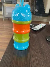 Caja de almacenamiento portátil para comida de bebé, contenedor de leche con dibujos animados de cereales esenciales, estilo Rana, 3 niveles