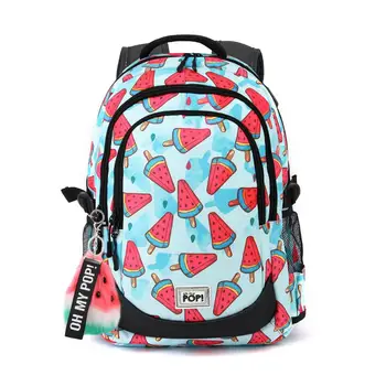 

OHMYPOP inner lining Backpack with three compartments and two side pockets with separator for tablet/laptop and USB port