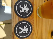 2 uds coche posavasos Anti-Slip Pad epoxi Copa Mat estilo de coche para Peugeot 107, 108, 206, 207, 308, 307, 407, 508, 2008, 3008 RCZ