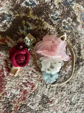 BalleenShiny-Diadema de flores de princesa para bebé recién nacido, niño y niña, accesorios de fotografía Floral Artificial, accesorios de pelo para niño