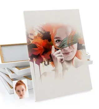 

Personalized Women 'S Abstract Watercolor Design Canvas Print (50x70 cm.)