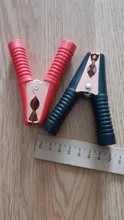 2Pcs Red+Black Car Alligator Clips Battery Clamps Crocodile Clip 100A Aligator Clips