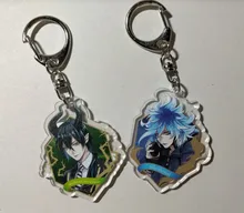 Llaveros de acrílico de doble cara, accesorios de Cosplay de Anime, el país de las Maravillas retorcido, joyería de corazones de rosa