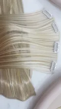 Leeons 16 colores 16 clips largo recto sintético Clips de extensiones de cabello en Alta Temperatura de fibra negro marrón peluca
