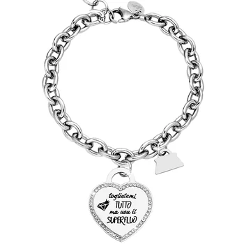 

Bracciale groumette con incisione - "Toglietemi tutto ma non il superfluo"