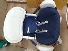 Silla alta de lujo multifunción reclinable para bebé, asiento alto con rueda, mesa de comedor para niños, silla para dormir, juego fácil