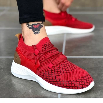 

BA0001 Fly Casual High Base Red Men 'S Sports Shoes. Shoe, boot, sneaker, sandalwood, van, chaussure, air, para, flip, cover