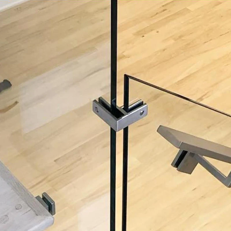 Customize Stainless steel glass clips are used for straightening stairs and guardrail glass to prevent shaking and collision