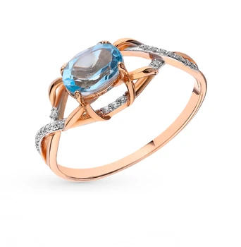 

Gold ring with cubic zirconia sunlight sample 585