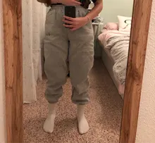 Joggers informales de lana para mujer, pantalones de chándal holgados de cintura alta, Hip-Hop, para correr, trotar, ropa de calle, 2020