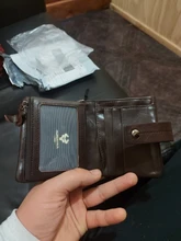 Billetera de cuero genuino para hombre con grabado, cartera masculina de cuero vacuno 100% auténtico, monedero pequeño, portatarjetas, estilo portafolio para hombre