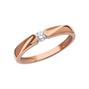 

Gold ring with diamonds sunlight sample 585