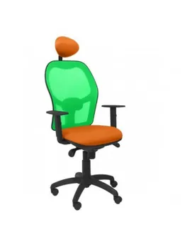 

CHAIR WITH BACKREST MESH GREEN FABRIC BALI ORANGE COLOR WITH HEADBOARD