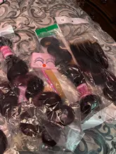 Ombre-mechones de pelo ondulado peruano con cierre, mechones de pelo humano de dos Tono de Color, 1b 99j, con cierre de encaje, 4 mechones