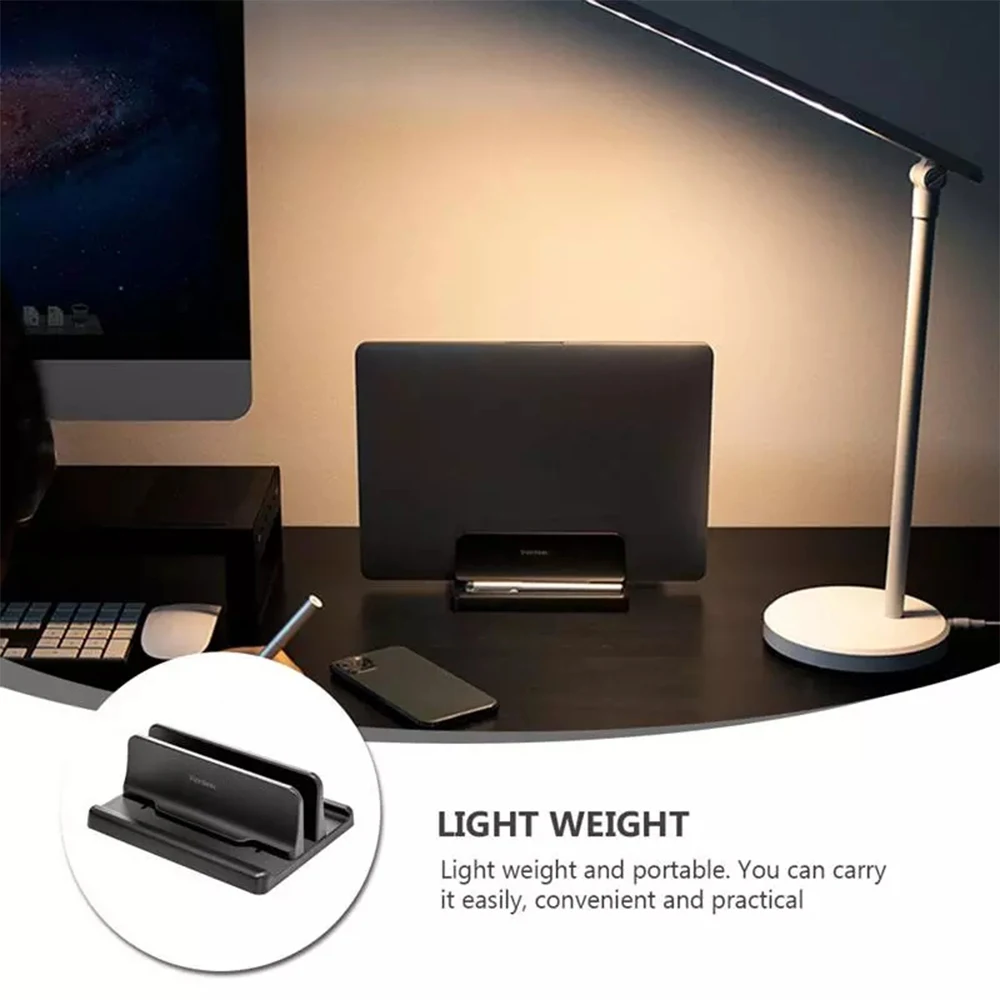 Portable Vertical Laptop Stand For Macbook/Tablet/Phone Plastic Holder Adjustable Desktop Notebook Desktop Storage Dock Stands