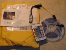 Infrarrojos/Bluetooth/WiFi LED luces de tira RGB 5050 2835 lámpara Flexible cinta con diodo DC 12V 5M 10M Control Remoto + adaptador