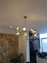 Modern Led Chandeliers Lighting Glass-Ball Hanging-Lamp LOFT Bedroom Indoor-Decor Living-Room