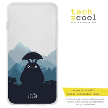 

FunnyTech®Stand case for Xiaomi Mi Max 3 L My Neighbor Totoro Silicone design 1 Clear