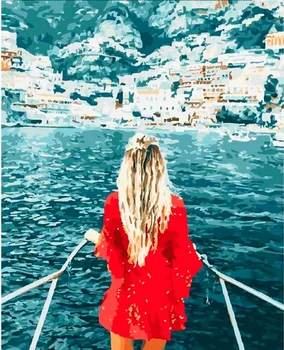 

Painting by numbers paintboy GX 28139 blonde on a yacht 40x50 cm