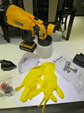 DEKO-PISTOLA DE PULVERIZACIÓN eléctrica, pulverizador de pintura de alta potencia, pistola de aerógrafo, y gran capacidad de 800 ml 3 boquillas, HVLP, pulverización fácil