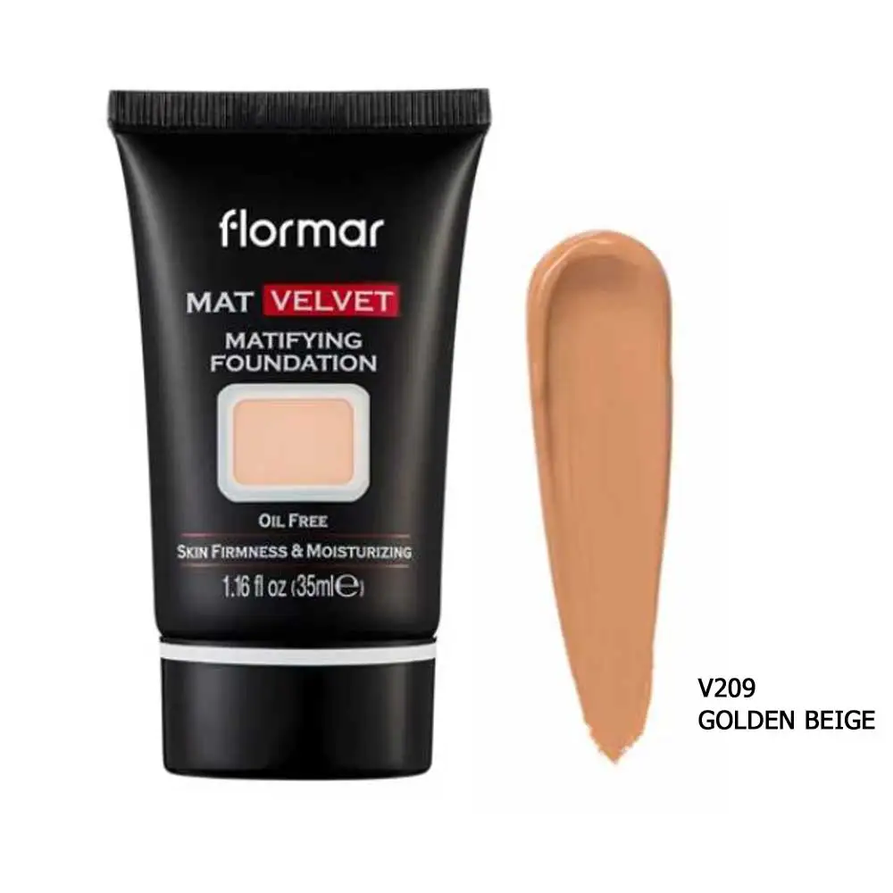 Бархатная Матирующая Тональная основа Flormar тонированная увлажняющая для макияжа